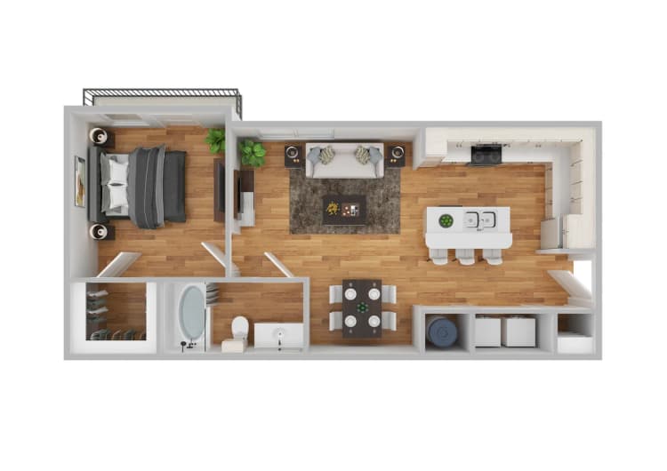 Lexington apartments for rent - image - 1 Bedroom | 1 Bath | 665 SF