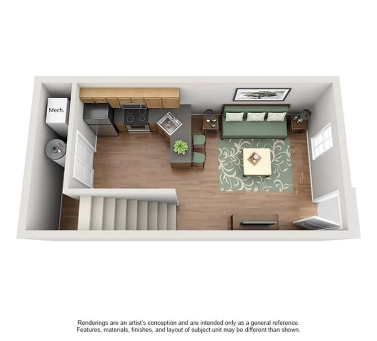 Lexington apartments for rent - image - 1 Bedroom | 1 Bath | 748 SF | First Floor