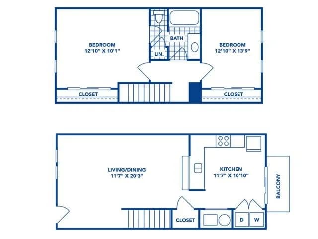 Lexington apartments for rent - image - 2 Bedroom | 1 Bath | 1075 SF