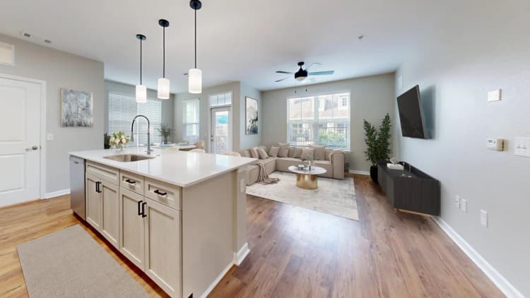 Lexington apartments for rent - image - Open Concept Living Space with Island