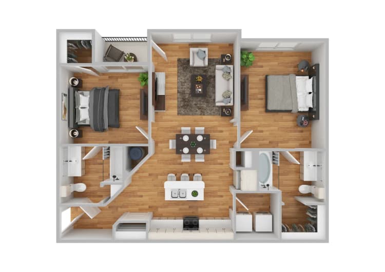 Lexington apartments for rent - image - 2 Bedroom | 2 Bath | 1105 SF