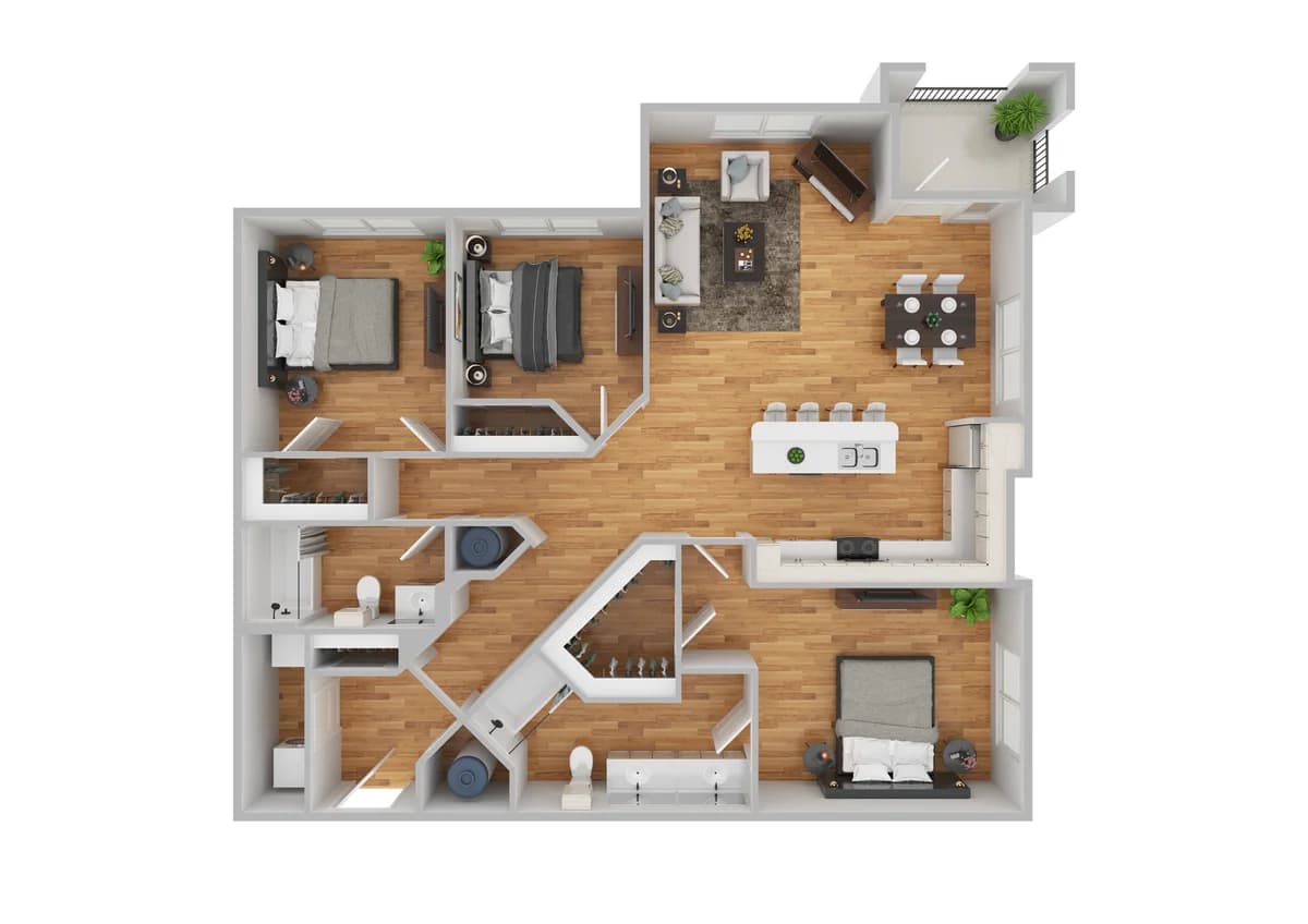Lexington apartments for rent - image - 3 Bedroom | 2 Bath | 1434 SF