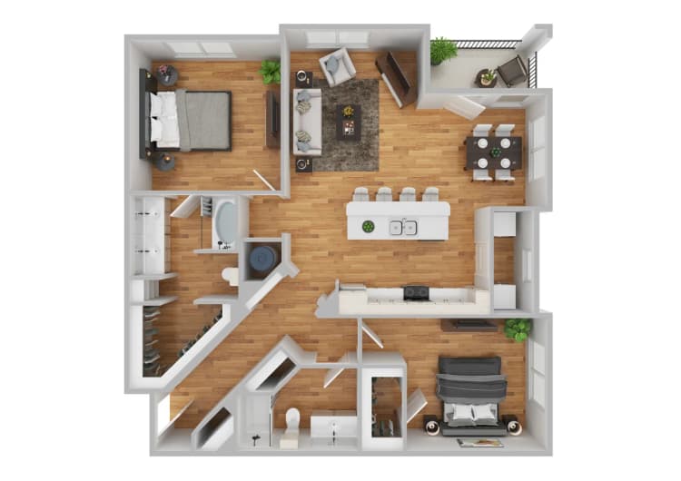 Lexington apartments for rent - image - 2 Bedroom | 2 Bath | 1254 SF