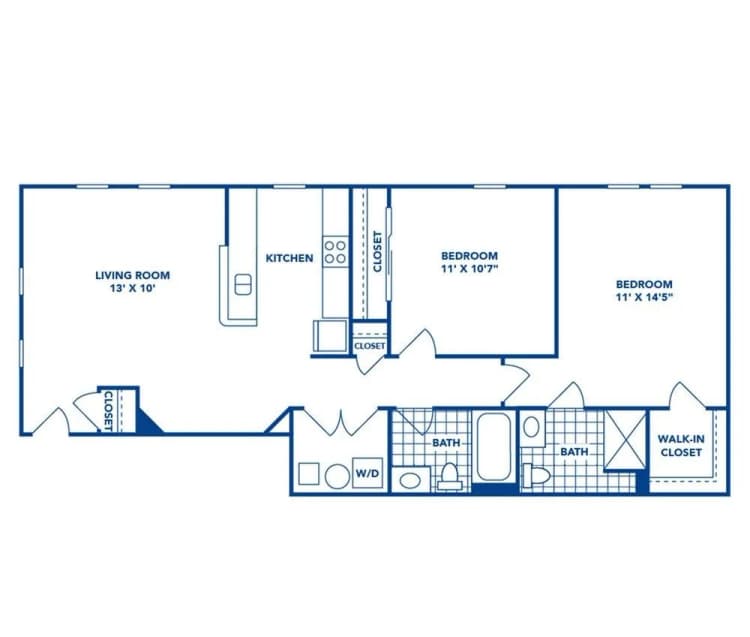 Lexington apartments for rent - image - 2 Bedroom | 2 Bath | 924 SF