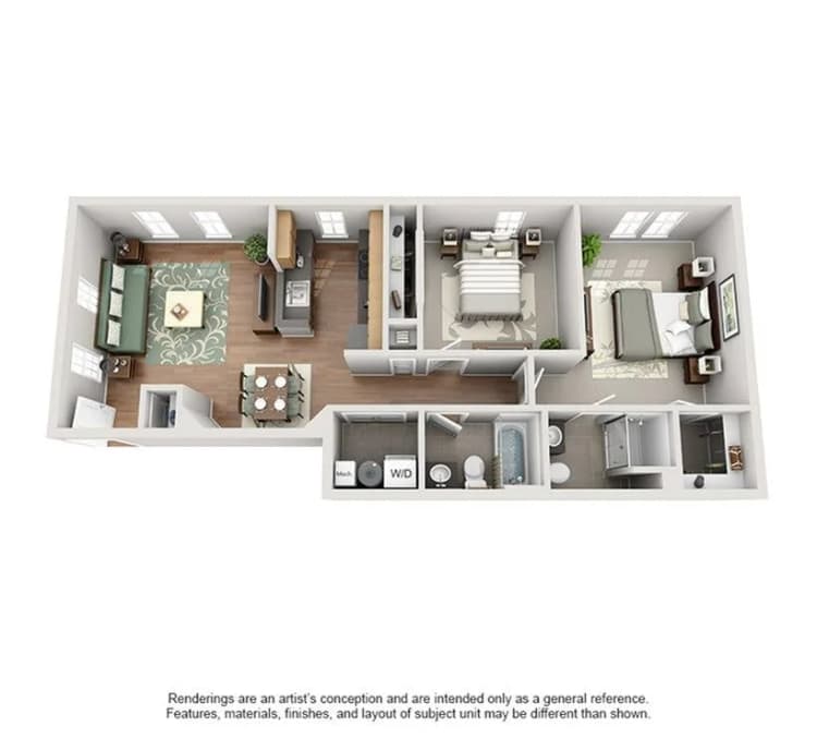 Lexington apartments for rent - image - 2 Bedroom | 2 Bath | 924 SF