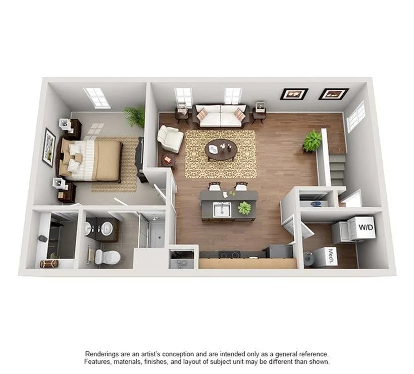 Lexington apartments for rent - image - 1 Bedroom | 1 Bath | 812 SF