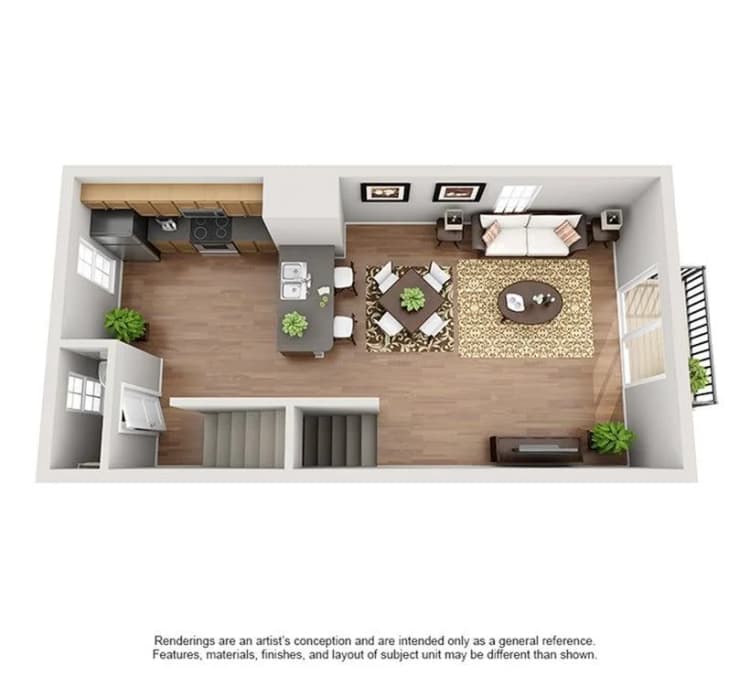 Lexington apartments for rent - image - 2 Bedroom | 2.5 Bath | 1179 SF | Second Floor